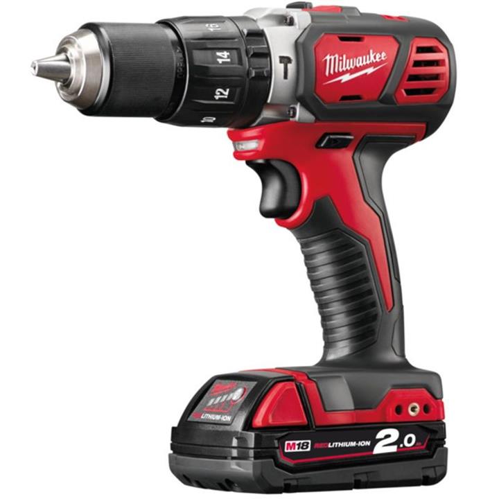 دریل پیچ گوشتی چکشی شارژی میلواکی مدل M18 BPD-153 Milwaukee M18 BPD-153 Cordless Hammer Drill Driver